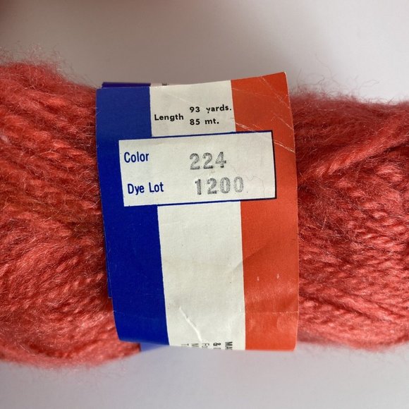 9 Vintage Lana Moro Flurri Yarn Skeins Brushed Acrylic 1oz 93yd Each Orange #224 - Picture 4 of 10